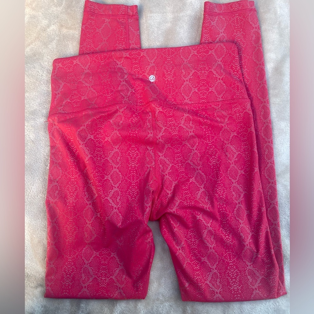 CRZ red Snake Print Leggings size M 8/10 - Picture 5 of 10